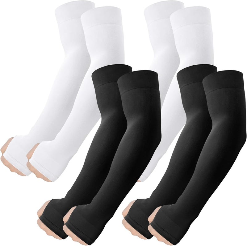 ROXUN Arm Sleeves with Thumb Hole, Cooling UV Protection Compression Tattoo Cover Up for Men/Women - Image 1